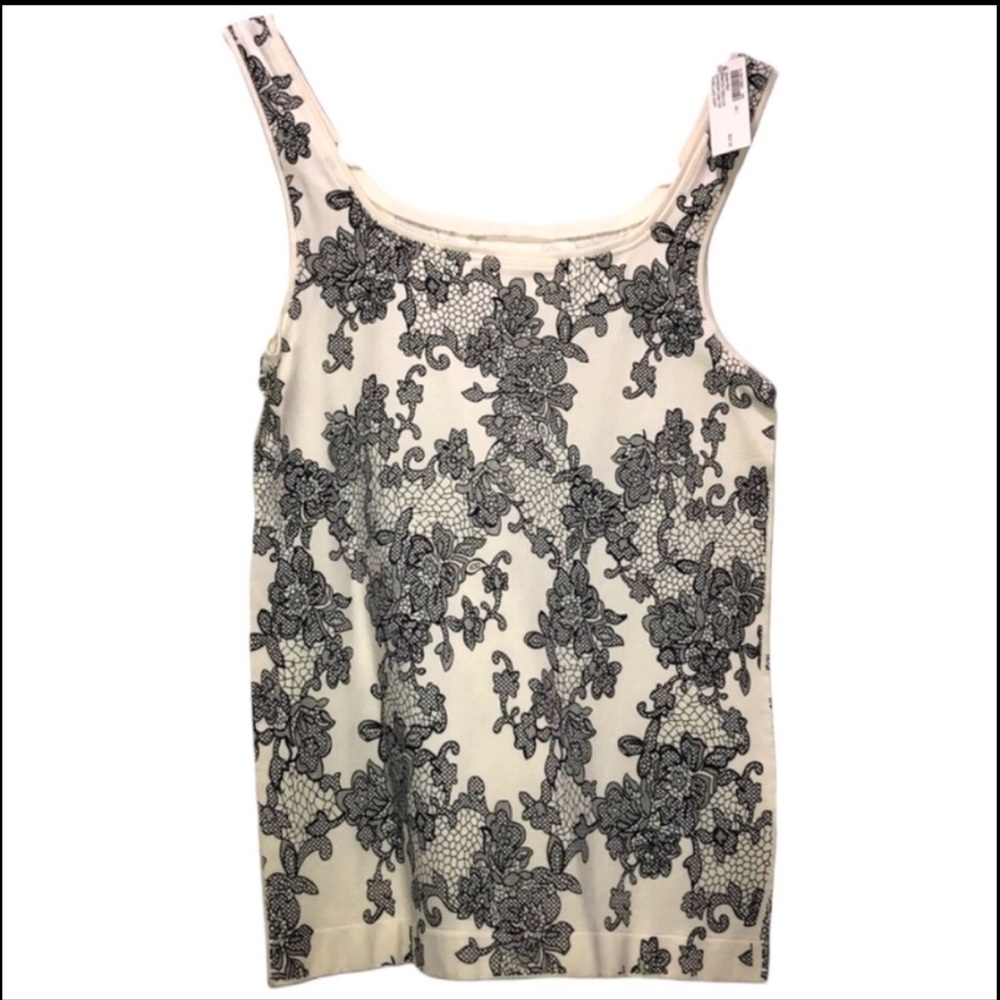Soma Seamless Printed Fabulous Daywear Cami Top Retro Lace Ivory